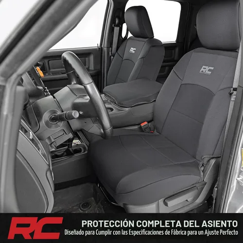 Miniatura 2 de Rough Country Fundas de asiento de neopreno para Dodge Ram (2019-2024), resistentes a los rayos UV y al agua, fundas acolchadas de espuma