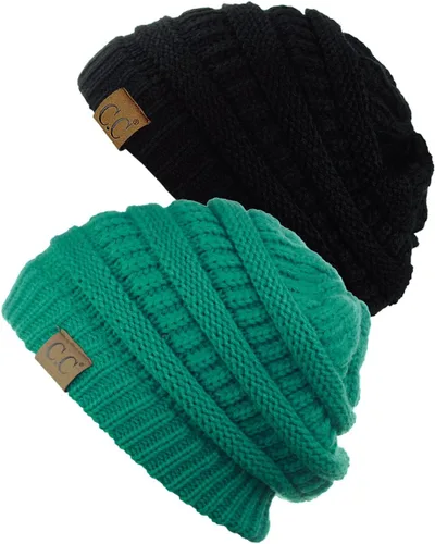 Miniatura 73 de Gorro a la moda de tejido suave abultado, cálido y elástico de C.C