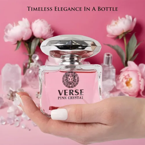 Miniatura 13 de Verse Pink Crystal Eau De Parfum para Mujer - Notas Superiores de Granada, Yuzu y Acorde Helado - Notas de Fondo de Peonía, Loto, Magnolia, Ámbar