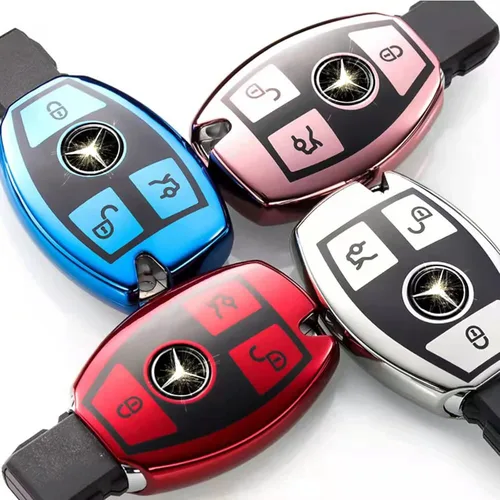 Miniatura 6 de Creativity Funda para llave de Mercedes Benz. Hermosa funda de TPU compatible con CLS CLK AMG ML C CL E S SL SLK G GLC GLE GLS M R Smart Remote Key