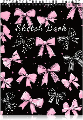 Miniatura 13 de Cabreche Lindo cuaderno de bocetos encuadernado en espiral, 9 x 12 pulgadas, papel grueso de 3.53 oz/m², 50 hojas de 100 páginas, libro de bocetos
