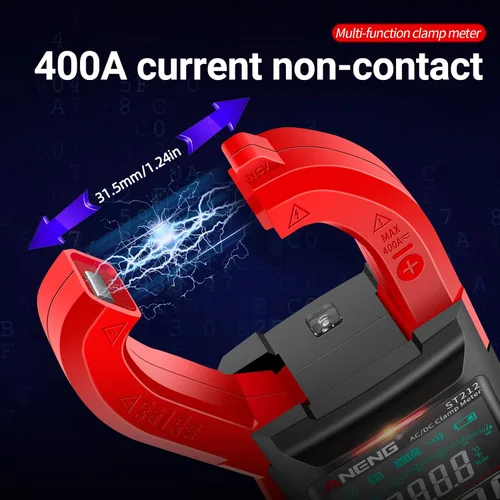 Miniatura 4 de ANENG Medidor de abrazadera Probador multímetro Rango automático TRMS 6000 cuentas Voltaje de corriente AC/DC Ohm Volt Amp Meter Meansures NCV