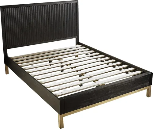 Miniatura 5 de Modus Furniture Cama de madera maciza, California King, Kentfield - roble negro a la deriva