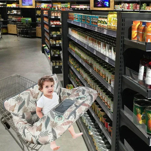 Miniatura 6 de Funda para carrito de compras para bebé, funda para silla alta 2 en 1 para asiento de restaurante y funda para carrito de comestibles para bebés