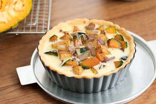 Miniatura 6 de Tosnail Sartén para tartas profundas, sartén para quiche de 9.5 x 2 pulgadas con fondo suelto extraíble, bandeja para hornear acanalada