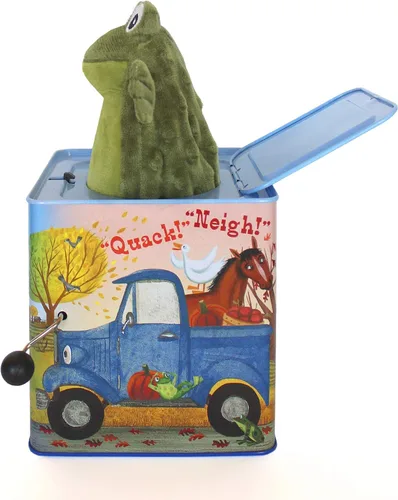 Miniatura 4 de YOTTOY Little Blue Truck Collection Little Blue Truck Jack-in-The-Box - Juguete de peluche infantil con música, 5.5 x 5.5 x 5.5 pulgadas
