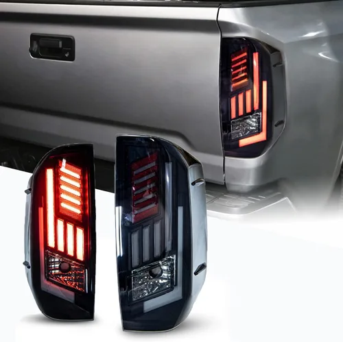 WOLFSTORM Luces Traseras LED Compatibles con Toyota Tundra 2014-2021, Reemplazo de Conjunto de Luces Traseras para Toyota Tundra Pickup, Lente Lente