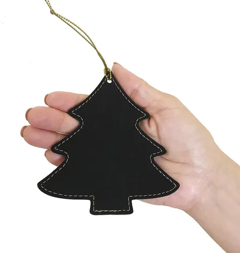 Miniatura 2 de LaserGram Personalized Christmas Ornament, World's Greatest Niece, Faux Leather, Custom Laser Engraved Gift Idea (Tree Shape, Black)