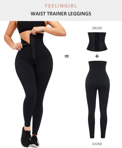 Miniatura 7 de FeelinGirl High Waisted Leggings Tummy Control for Women Corset Waist Trainer Thigh Slimming Compression Yoga Pants