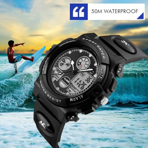Miniatura 2 de PASNEW Kids WatchBoy Sports Waterproof WatchLED 50M Alarm Calendar Outdoors WatchWatches with Luminous