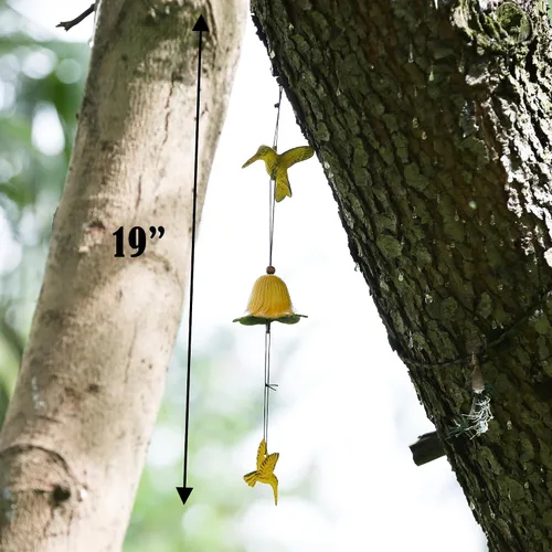 Miniatura 2 de Carillón de viento japonés de hierro fundido para exteriores, adorno para jardín, patio y balcón, decoración de campana de viento de metal colgante