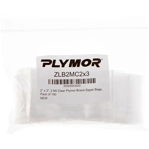 Miniatura 4 de Plymor 2 "x 3" (caja de 20,000), bolsas de plástico con cierre de cremallera de 2 mil
