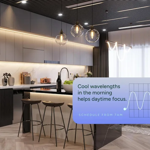Miniatura 7 de LIFX Luz descendente empotrable inteligente sin lata de 4 pulgadas, borde deflector profundo, RGB + blanco sintonizable (1500-9000 K), control
