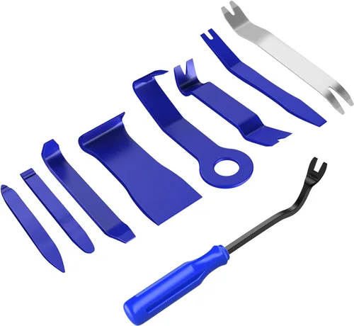 GOOACC Kit de herramientas de eliminación de molduras automáticas de 9 piezas, kit de herramientas antiarañazos para el audio del automóvil, kit de