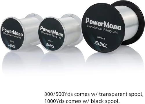 Miniatura 6 de Runcl PowerMono - Línea de pesca monofilamento de 300/500/1000 yardas, máxima resistencia, amortiguación de sacudidas, suspensión en agua, nudos