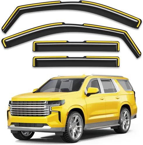 Miniatura 29 de Protectores de lluvia de ventana en canal para Chevy Express Van 1996-2026 y GMC Savana 1996-2026, deflectores de ventana extra duraderos, viseras