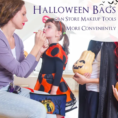 Miniatura 3 de Reginary 20 bolsas de cosméticos de Halloween, bolsas de regalo para niños, niñas y mujeres, organizador de artículos de tocador