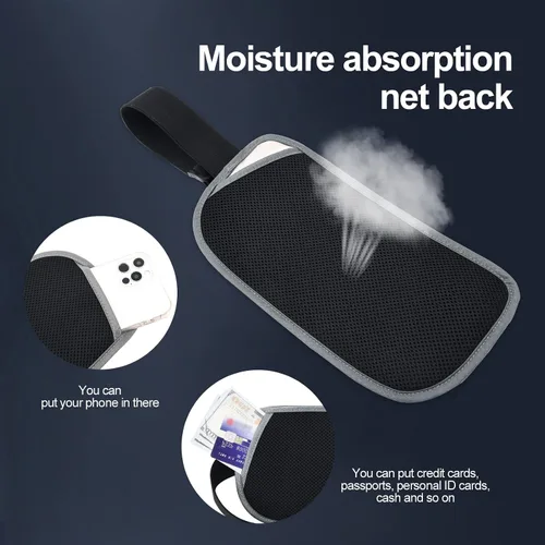 Miniatura 46 de DAITET Cinturón de dinero, soporte para pasaporte, cartera de viaje oculta segura con bloqueo RFID, riñonera encubierta (negro), Negro, Rfid