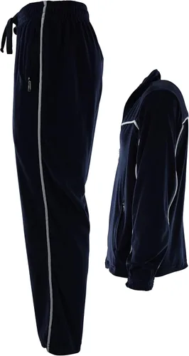 Miniatura 3 de ChoiceApparel Chándal de terciopelo para hombre con bolsillos con cremallera