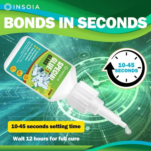 Miniatura 7 de Pegamento para vidrio, 0.71 onzas (0.71 oz), pegamento transparente para reparación de vidrio, adhesivo de vidrio de fijación rápida, resistente