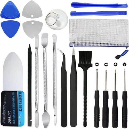 Kit de herramientas de reparación de electrónica 19 en 1, juego de destornilladores de apertura Spudger para iPhone, laptop, iPad, teléfono celular,