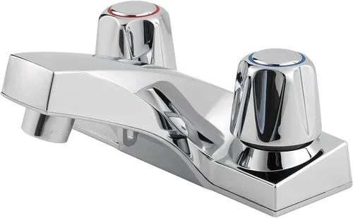 Pfister LG1435000 Serie Pfirst Grifo de baño central de 2 manijas de 4 pulgadas en cromo pulido, modelo de eficiencia hídrica
