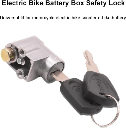 Miniatura 5 de Ragyzity Cerradura de seguridad para caja de batería de bicicleta eléctrica, cerradura de cilindro de batería, interruptor de encendido, cerradura