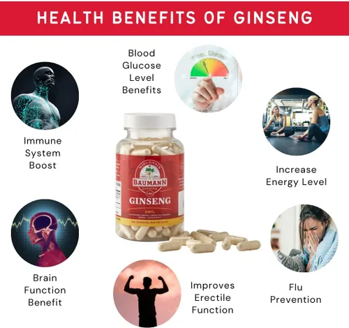 Miniatura 6 de Baumann Wisconsin Ginseng Cápsulas 130 píldoras 400 mg – Extracto de raíz de ginseng americano puro en polvo en cada píldora – Suplemento de Panax