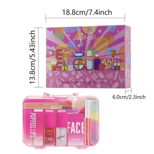 Miniatura 6 de Kit de maquillaje todo en uno rosa intenso para mujeres, kit completo, regalo de maquillaje para el día de la madre, para mujeres y niñas, paquete
