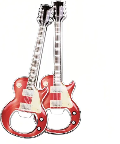 Miniatura 9 de Abridor de botellas de cerveza, 2 piezas, abridor de botellas en forma de guitarra, regalo de guitarra, accesorios de cocina para bebedores, amantes