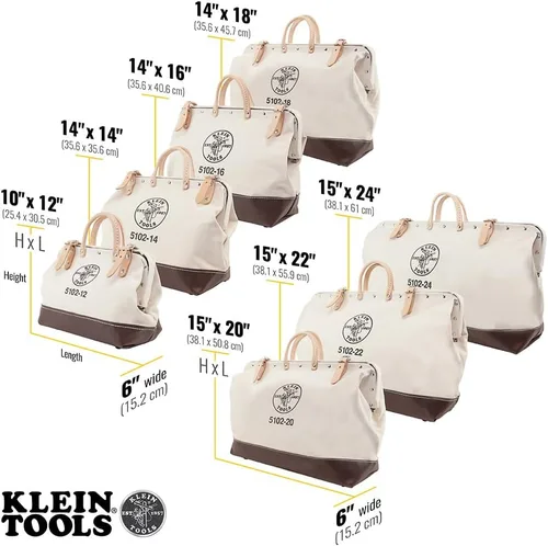 Miniatura 2 de Klein Tools 5102-12, bolsas de tela para herramientas de 12 pulgadas