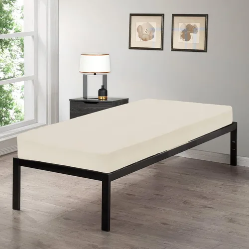 Miniatura 9 de Gilbins Sábana bajera ajustable de 30 x 75 pulgadas, hecha de algodón, perfecta para literas de campamento, caravanas, camas de invitados Blanco