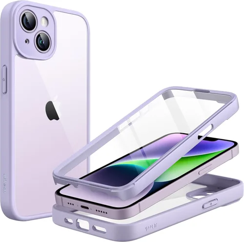 Miniatura 8 de JETech Funda para iPhone 14 de 6.1 pulgadas con protector de pantalla de vidrio templado integrado, protección completa de la cámara, a prueba