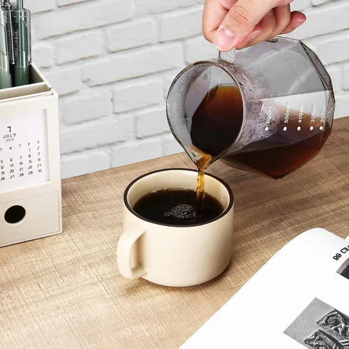 Miniatura 5 de Cafetera de Café con Filtro de Papel, 20 oz, Jarra de Vidrio de Borosilicato con 100 Filtros Tamaño 02, Mango de Nogal y Tapa de Vidrio, 600 ml