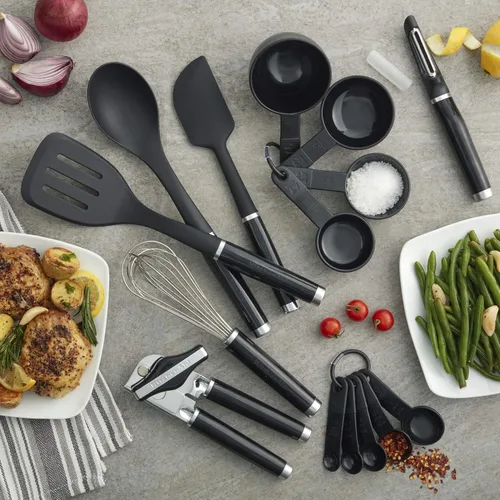 Miniatura 6 de KitchenAid Juego de herramientas y artilugios clásicos, 15 piezas, negro