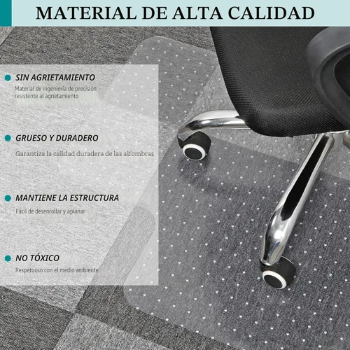 Miniatura 5 de Tapete para silla de oficina, tapete transparente para silla de escritorio de computadora para suelos de moqueta bajos, protector de alfombra grueso