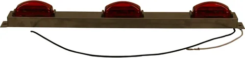 Miniatura 2 de Buyers Products 5621720 - Barra de identificación de 3 luces de 14 pulgadas con 9 LED, camiones y remolques, acero inoxidable, luz de señal
