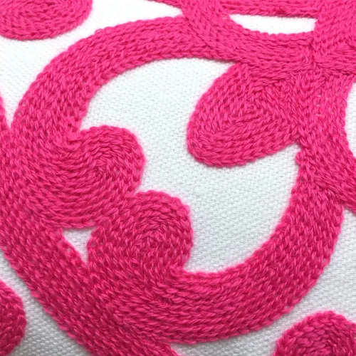 Miniatura 3 de Alysheer Fundas de cojín lumbares bordadas decorativas de 12"x 20", juego de 2, patrón de bordado clásico de mandala estilo bohemio, funda de cojín