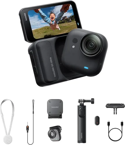 Miniatura 20 de Insta360 GO Ultra - Cámara de vlogging 4K pequeña, manos libres, cámara POV, sensor de 1/1.28 pulgadas, peso de 1.87 oz, FOV de 156°, duración