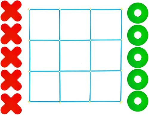 Miniatura 4 de RAINBOW TOYFROG Juego de Tic Tac Toe gigante, juegos grandes para interiores y exteriores, diversión en el patio trasero para niños y adultos, juego