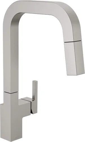 Miniatura 8 de Delta Junction - Grifo de cocina dorado cepillado con rociador extraíble, moderno grifo de fregadero de cocina de un solo agujero, mango único