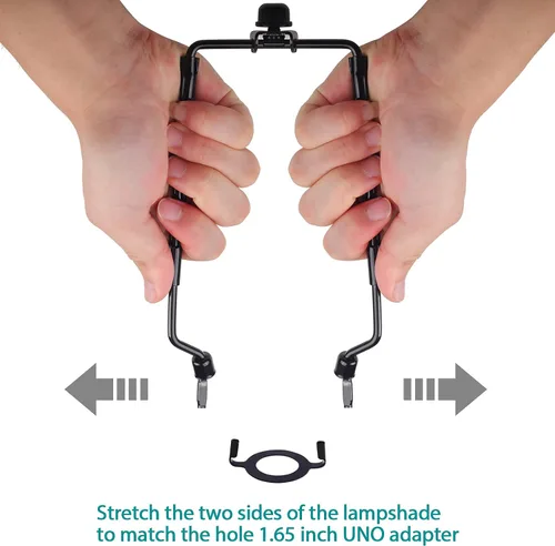 Miniatura 3 de Soporte de arpa de pantalla de lámpara de 7, 8, 9, 10 pulgadas, kit de arpa de lámpara ajustable, compatible con estándar IP 3/8, E14, E26, E27