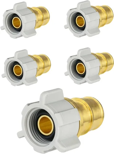 Miniatura 13 de Paquete de 2 accesorios de latón EFIELD Pex-A de expansión de flujo completo de 1/2 pulgada Pex X 1/2 pulgada NPT hembra codo giratorio, ASTM F1960