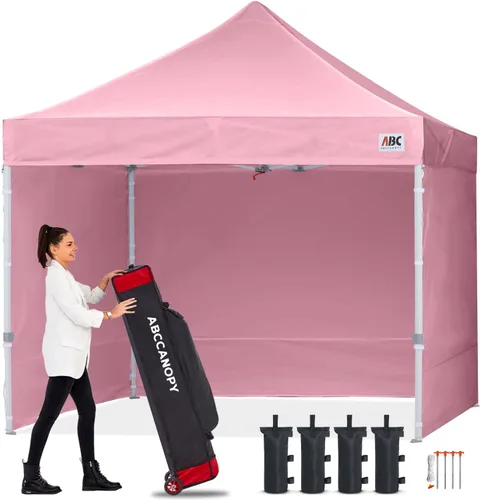 Miniatura 24 de Abccanopy - Toldo de 10 x 10 pies, con paredes laterales, sombra instantánea, con bolsa con ruedas para guardarlo. Incluye 4 bolsas de lastre, Azul