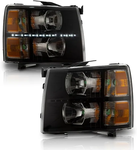 Miniatura 26 de G-PLUS Conjunto de faros, compatible con Chevy Silverado 2007 2008 2009 2010 2011 2012 2013 2014 Chevy Silverado parachoques faro, lente