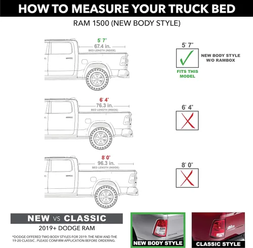 Miniatura 2 de RealTruck BAK BAKFlip F1 - Cubierta rígida plegable para caja de camioneta 772227 Compatible con Dodge Ram 1500 2019 - 2026, no es compatible