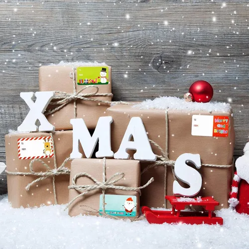 Miniatura 4 de Outus 500 Piezas Etiquetas de Navidad Autoadhesivas Etiquetas de Regalo para Regalos de Navidad Etiquetas de Nombre de Navidad Pegatinas para Papel