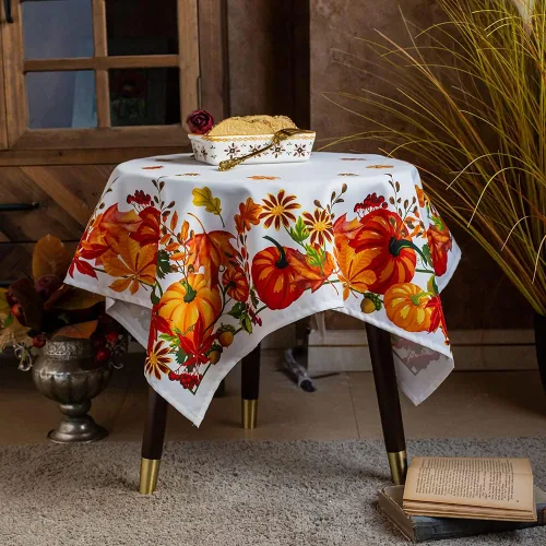 Miniatura 21 de ARTABLE Mantel Rectangular de Primavera con Estampado de Flores, Hierba y Patrones Florales Vintage, Mantel para Mesa de Pascua, Camino de Mesa