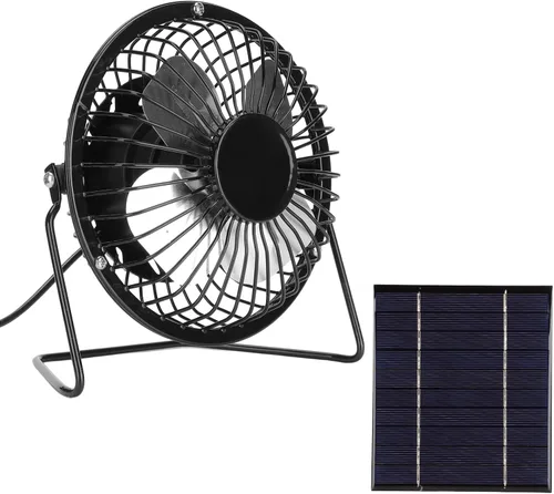 Miniatura 2 de Ventilador de panel solar 2.5W 5V Ventilador de energía solar Salida USB Ventilador de escape alimentado por energía solar Ventilador de escritorio