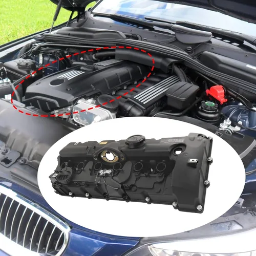 Miniatura 6 de Kit de tapa de válvula de motor con juntas y pernos 11127552281 2007-2013 compatible con BMW 128i 328i xDrive 328xi 528i xDrive 528xi 535i xDrive X3